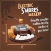 imageNostalgia Indoor Electric Stainless Steel SMores Maker with 4 Lazy Susan Compartment Trays for Graham Crackers Chocolate Marshmallows and 4 Roasting Forks BrownSmores Maker Brown