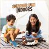 imageNostalgia Indoor Electric Stainless Steel SMores Maker with 4 Lazy Susan Compartment Trays for Graham Crackers Chocolate Marshmallows and 4 Roasting Forks BrownSmores Maker Black
