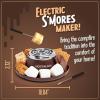 imageNostalgia Indoor Electric Stainless Steel SMores Maker with 4 Lazy Susan Compartment Trays for Graham Crackers Chocolate Marshmallows and 4 Roasting Forks BrownMyMini Smores Maker
