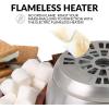 imageNostalgia JetPuffed Tabletop Indoor Electric Smores Maker  Smores Kit With Marshmallow Roasting Sticks and 4 Compartment Trays for Graham Crackers Chocolate Marshmallows  WhiteOriginal Smores