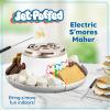 imageNostalgia JetPuffed Tabletop Indoor Electric Smores Maker  Smores Kit With Marshmallow Roasting Sticks and 4 Compartment Trays for Graham Crackers Chocolate Marshmallows  WhiteJet Puffed Smores