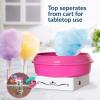 imageNostalgia NCCCRT2PKWH Professional Cotton Candy Cart 36 WhiteWhite