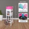imageNostalgia NCCCRT2PKWH Professional Cotton Candy Cart 36 WhiteWhite
