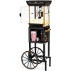 imageNostalgia Popcorn Maker Machine  Professional Cart With 25 Oz Kettle Makes Up to 10 Cups  Vintage Popcorn Machine Movie Theater Style  Retro RedBlack