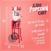 imageNostalgia Popcorn Maker Machine  Professional Cart With 25 Oz Kettle Makes Up to 10 Cups  Vintage Popcorn Machine Movie Theater Style  Retro RedMetallic Red