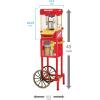 imageNostalgia Popcorn Maker Machine  Professional Cart With 25 Oz Kettle Makes Up to 10 Cups  Vintage Popcorn Machine Movie Theater Style  Retro RedRed  White