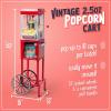 imageNostalgia Popcorn Maker Machine  Professional Cart With 25 Oz Kettle Makes Up to 10 Cups  Vintage Popcorn Machine Movie Theater Style  Retro RedRed  White
