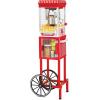 imageNostalgia Popcorn Maker Machine  Professional Cart With 25 Oz Kettle Makes Up to 10 Cups  Vintage Popcorn Machine Movie Theater Style  Retro RedRed  White