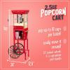 imageNostalgia Popcorn Maker Machine  Professional Cart With 25 Oz Kettle Makes Up to 10 Cups  Vintage Popcorn Machine Movie Theater Style  Retro RedRed