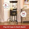 imageNostalgia Popcorn Maker Machine  Professional Cart With 8 Oz Kettle Makes Up to 32 Cups  Vintage Popcorn Machine Movie Theater Style  RedBlack