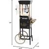 imageNostalgia Popcorn Maker Machine  Professional Cart With 8 Oz Kettle Makes Up to 32 Cups  Vintage Popcorn Machine Movie Theater Style  RedBlack