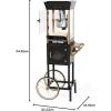 imageNostalgia Popcorn Maker Machine  Professional Cart With 8 Oz Kettle Makes Up to 32 Cups  Vintage Popcorn Machine Movie Theater Style  RedBlack