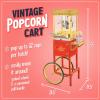 imageNostalgia Popcorn Maker Machine  Professional Cart With 8 Oz Kettle Makes Up to 32 Cups  Vintage Popcorn Machine Movie Theater Style  RedRed  Gold