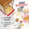 imageNostalgia Popcorn Maker Machine  Professional Cart With 8 Oz Kettle Makes Up to 32 Cups  Vintage Popcorn Machine Movie Theater Style  RedRed  Gold