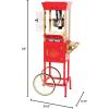 imageNostalgia Popcorn Maker Machine  Professional Cart With 8 Oz Kettle Makes Up to 32 Cups  Vintage Popcorn Machine Movie Theater Style  RedRed