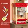 imageNostalgia Popcorn Maker Machine  Professional Cart With 8 Oz Kettle Makes Up to 32 Cups  Vintage Popcorn Machine Movie Theater Style  RedRed