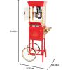 imageNostalgia Popcorn Maker Machine  Professional Cart With 8 Oz Kettle Makes Up to 32 Cups  Vintage Popcorn Machine Movie Theater Style  RedRed
