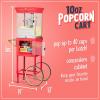 imageNostalgia Popcorn Maker Machine  Professional Cart With 8 Oz Kettle Makes Up to 32 Cups  Vintage Popcorn Machine Movie Theater Style  RedRed Candy Cart