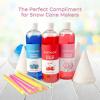 imageNostalgia Premium Snow Cone Party Kit 3 Syrups Blue Raspberry Cherry Cotton Candy 20 Cups ampamp Spoon StrawsBlue Raspberry  Cherry  Cotton Candy