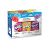 imageNostalgia Premium Snow Cone Party Kit 3 Syrups Blue Raspberry Cherry Cotton Candy 20 Cups ampamp Spoon StrawsSharkleberry  Peach Mango  Black Cherry