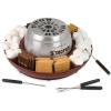 imageNostalgia JetPuffed Tabletop Indoor Electric Smores Maker  Smores Kit With Marshmallow Roasting Sticks and 4 Compartment Trays for Graham Crackers Chocolate Marshmallows  WhiteOriginal Smores