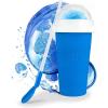 imageNostalgia KoolAid Squeezy Slush 10 Oz Cup for Instant Slushes from any Drink Soda or Juice with Dome and Reusable Spoon Straw Blue