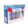 imageNostalgia Premium Snow Cone Party Kit 3 Syrups Blue Raspberry Cherry Cotton Candy 20 Cups ampamp Spoon StrawsTropical Punch  Grape  Blue Raspberry