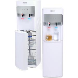 imageIgloo Hot and Cold Water Cooler Dispenser  Holds 3 ampamp 5 Gallon Bottles 2 Temperature Spouts with Dispensing Paddles No Lift Bottom Loading Child Safety Lock  WhiteWhite