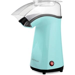 imageNostalgia 16 Cup Hot Air Popcorn Maker  Makes Hot Healthy Popcorn No Oil Needed  Measuring Cap for Kernels Included  Stainless Steel AquaAqua Original