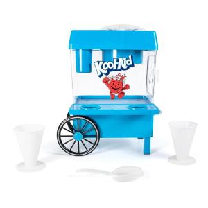 imageNostalgia CocaCola Snow Cone Shaved Ice Machine  Coke Retro TableTop Slushie Machine Makes 20 Icy Treats  Includes 2 Reusable Plastic Cups ampamp Ice Scoop  White ampamp RedKoolAid Blue