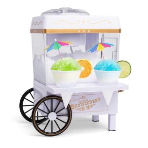imageNostalgia CocaCola Snow Cone Shaved Ice Machine  Coke Retro TableTop Slushie Machine Makes 20 Icy Treats  Includes 2 Reusable Plastic Cups ampamp Ice Scoop  White ampamp RedWhite