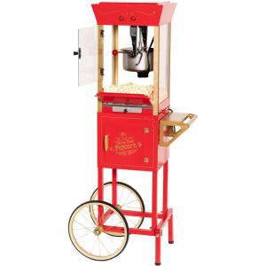 imageNostalgia Popcorn Maker Machine  Professional Cart With 8 Oz Kettle Makes Up to 32 Cups  Vintage Popcorn Machine Movie Theater Style  RedRed