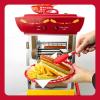 imageNostalgia Oscar Mayer Hot Dog Ferris Wheel  Retro Style Hot Dog Roller Cart Toaster  Classic 6Piece Grill Machine with Bun Warmer Push Handle Wheels Transparent Housing Storage CompartmentYellow