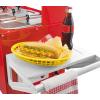 imageNostalgia Oscar Mayer Hot Dog Ferris Wheel  Retro Style Hot Dog Roller Cart Toaster  Classic 6Piece Grill Machine with Bun Warmer Push Handle Wheels Transparent Housing Storage CompartmentRed