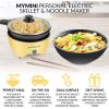 imageNostalgia Oscar Mayer Sandwich Maker with Beverage Cooler Bag 5Inch Nonstick Cooking Surface with Indicator Lights and Lock Feature Lunch and Beverage Tote Included YellowSkillet Yellow