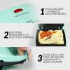 imageNostalgia Oscar Mayer Sandwich Maker with Beverage Cooler Bag 5Inch Nonstick Cooking Surface with Indicator Lights and Lock Feature Lunch and Beverage Tote Included YellowSandwich Maker Green