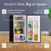 imageIgloo 16 CuFt Compact Refrigerator  Adjustable Thermostat Glass Shelves Includes Scraper Ice Cube Freezer Drip Tray  BlackBlack