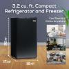 imageIgloo 16 CuFt Compact Refrigerator  Adjustable Thermostat Glass Shelves Includes Scraper Ice Cube Freezer Drip Tray  BlackBlack