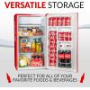 imageIgloo 16 CuFt Compact Refrigerator  Adjustable Thermostat Glass Shelves Includes Scraper Ice Cube Freezer Drip Tray  BlackCoke Red