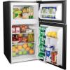 imageIgloo 16 CuFt Compact Refrigerator  Adjustable Thermostat Glass Shelves Includes Scraper Ice Cube Freezer Drip Tray  BlackDouble Door Black