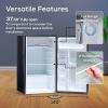 imageIgloo 16 CuFt Compact Refrigerator  Adjustable Thermostat Glass Shelves Includes Scraper Ice Cube Freezer Drip Tray  BlackPlatinum