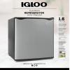 imageIgloo 16 CuFt Compact Refrigerator  Adjustable Thermostat Glass Shelves Includes Scraper Ice Cube Freezer Drip Tray  BlackPlatinum