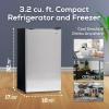 imageIgloo 16 CuFt Compact Refrigerator  Adjustable Thermostat Glass Shelves Includes Scraper Ice Cube Freezer Drip Tray  BlackPlatinum