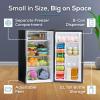 imageIgloo 16 CuFt Compact Refrigerator  Adjustable Thermostat Glass Shelves Includes Scraper Ice Cube Freezer Drip Tray  BlackPlatinum
