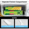 imageIgloo 16 CuFt Compact Refrigerator  Adjustable Thermostat Glass Shelves Includes Scraper Ice Cube Freezer Drip Tray  BlackWhite