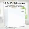 imageIgloo 16 CuFt Compact Refrigerator  Adjustable Thermostat Glass Shelves Includes Scraper Ice Cube Freezer Drip Tray  BlackWhite