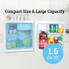 imageIgloo 16 CuFt Compact Refrigerator  Adjustable Thermostat Glass Shelves Includes Scraper Ice Cube Freezer Drip Tray  BlackWhite