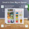 imageIgloo 16 CuFt Compact Refrigerator  Adjustable Thermostat Glass Shelves Includes Scraper Ice Cube Freezer Drip Tray  BlackWhite