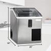 imageIgloo 44 lb Dual Purpose Ice Cube Maker ampamp Dispensing Shaver 12 Cubes Every 715 Minutes 44 Lbs Daily LED Touch Control Panel with Indicator Lights Includes Ice Basket ampamp Scoop Stainless SteelStainless Steel