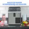 imageIgloo 44 lb Dual Purpose Ice Cube Maker ampamp Dispensing Shaver 12 Cubes Every 715 Minutes 44 Lbs Daily LED Touch Control Panel with Indicator Lights Includes Ice Basket ampamp Scoop Stainless SteelStainless Steel